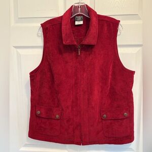Southern Lady Burgundy Vest Size 16 Petite